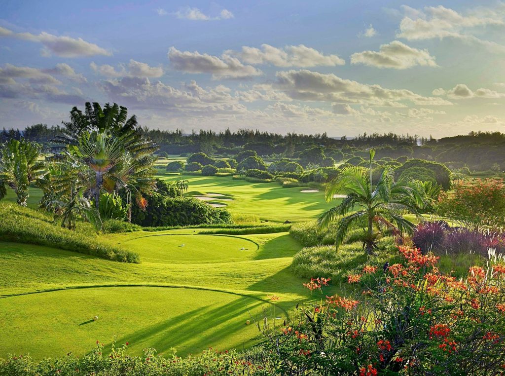 Der Le Chateau Golfplatz der Heritage Resorts Mauritius.